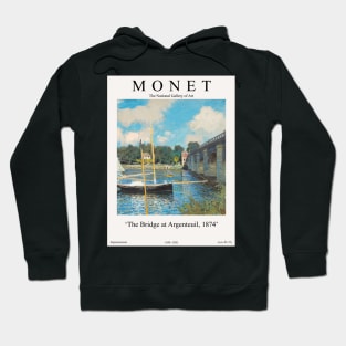 Claude Monet The Bridge at Argenteuil Exhibition Wall Art Hoodie